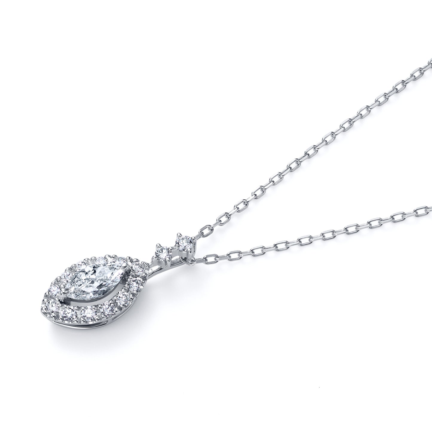 創業170周年記念 マーキースカット ダイヤモンドペンダント│ロイヤルアッシャー