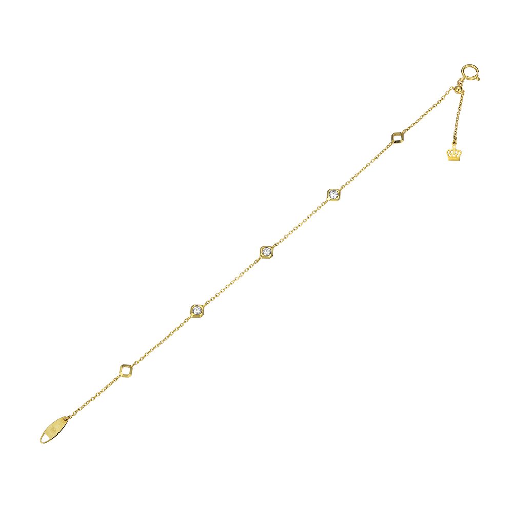ギフト K18イエローゴールド ダイヤモンドブレスレット│ロイヤルアッシャー