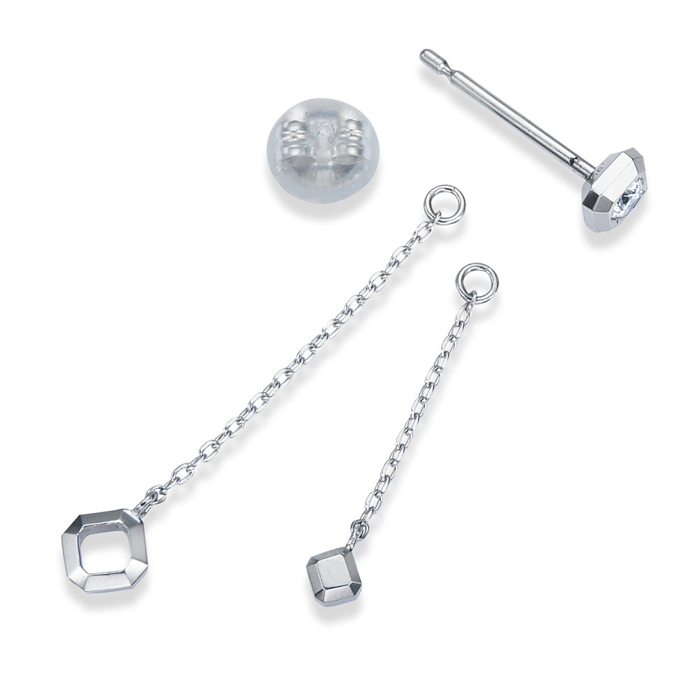 ギフト プラチナ ダイヤモンド2WAYピアス│ロイヤルアッシャー