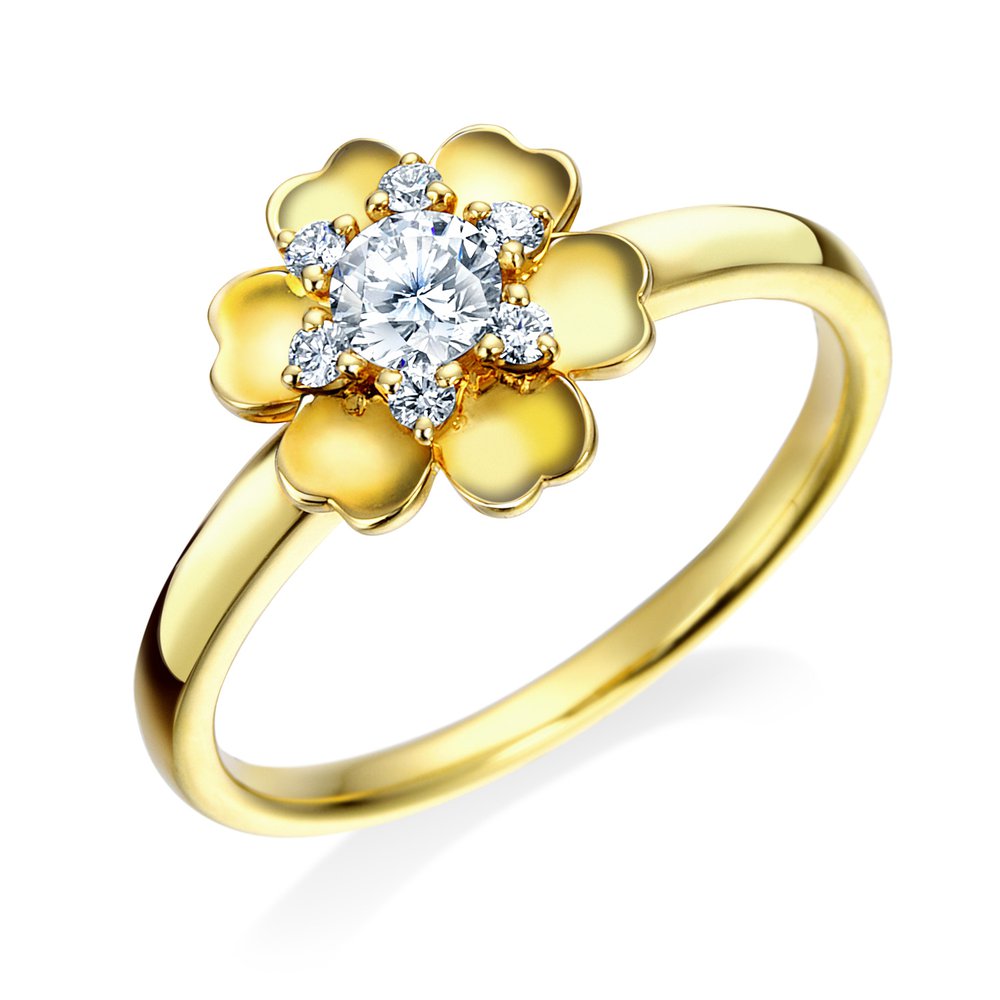 フロリアード K18イエローゴールド ダイヤモンドリングフロリアード K18イエローゴールド ダイヤモンドペンダント│ロイヤルアッシャー