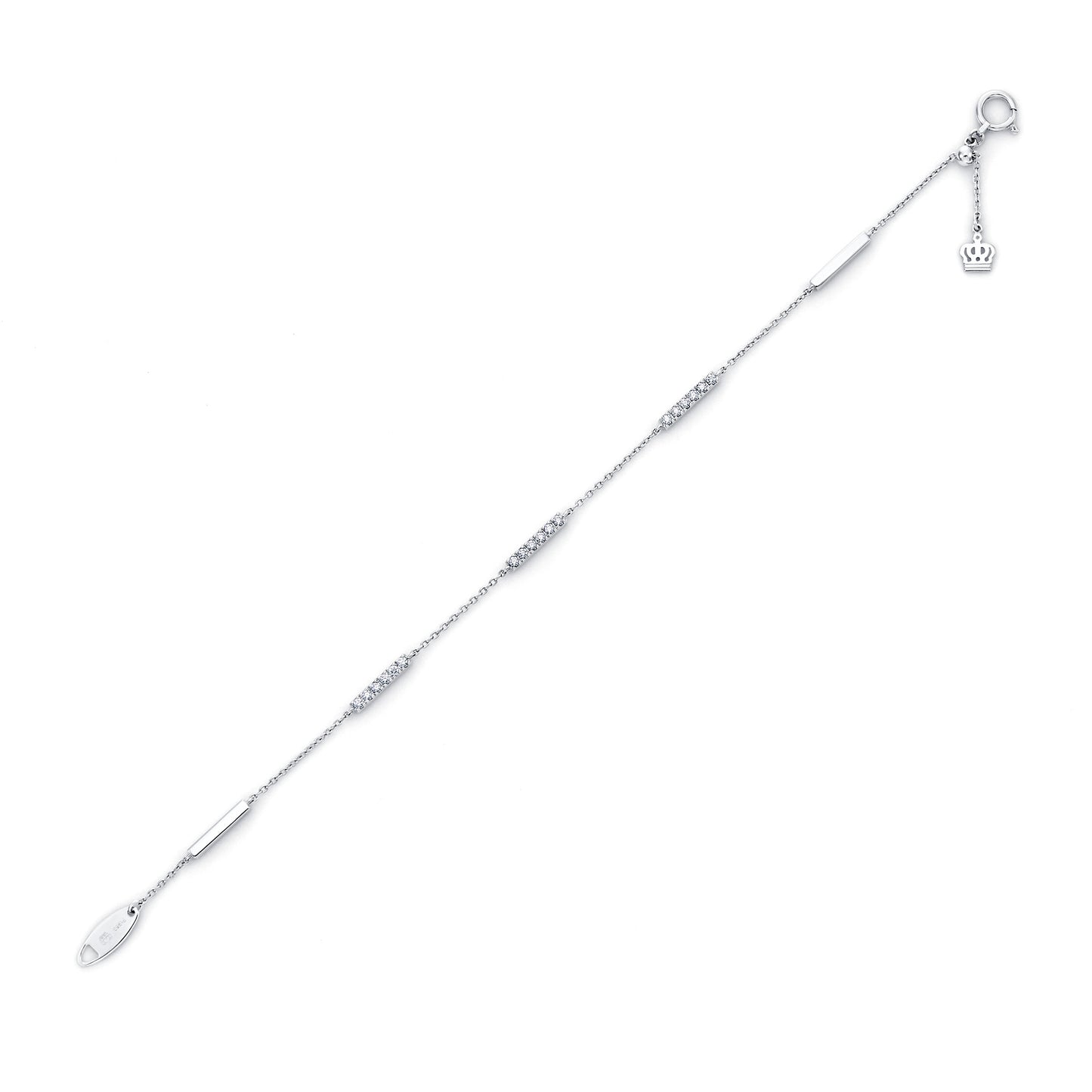 ライン プラチナ ダイヤモンドブレスレット