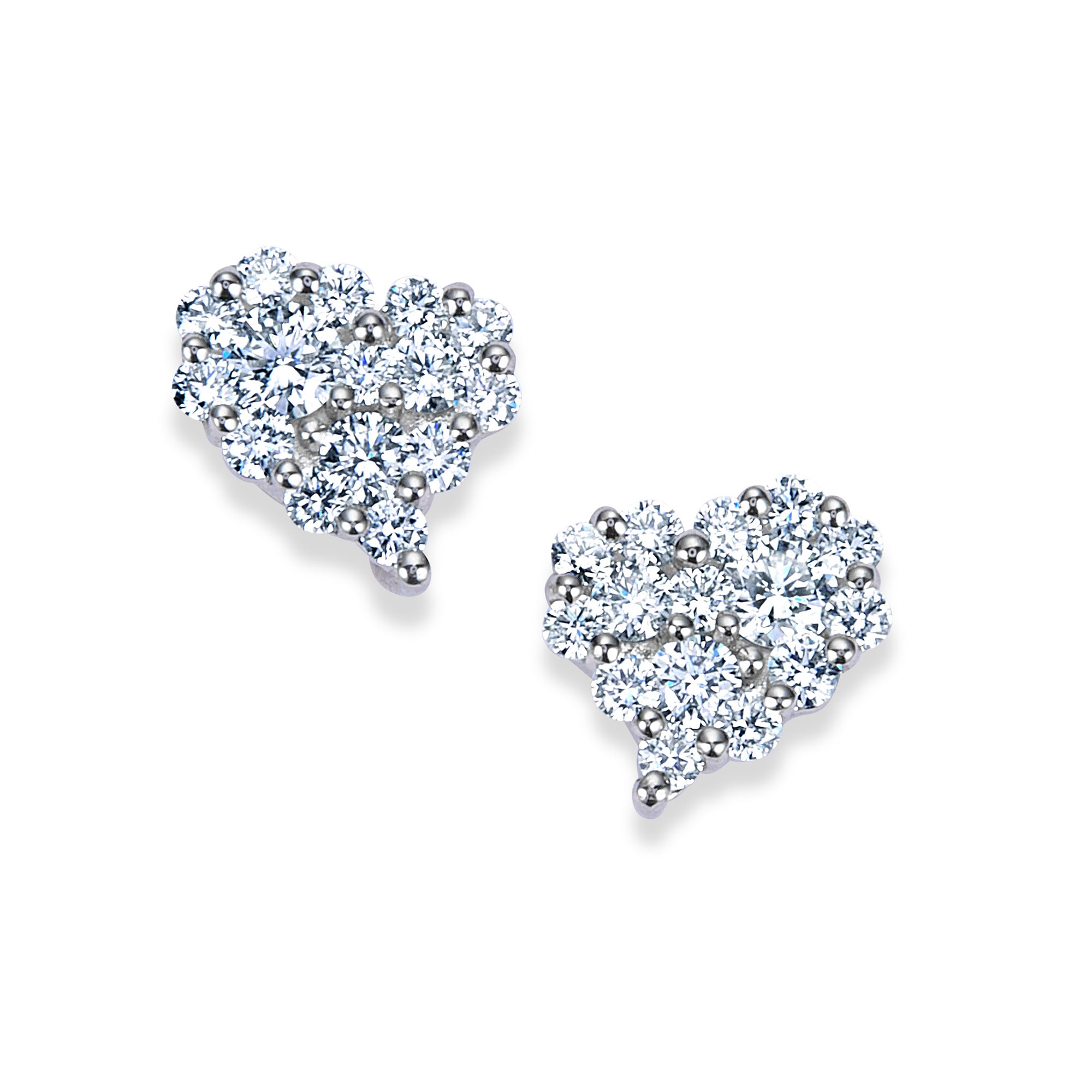 ハート プラチナ ダイヤモンドピアス│ROYALASSCHER – ロイヤル