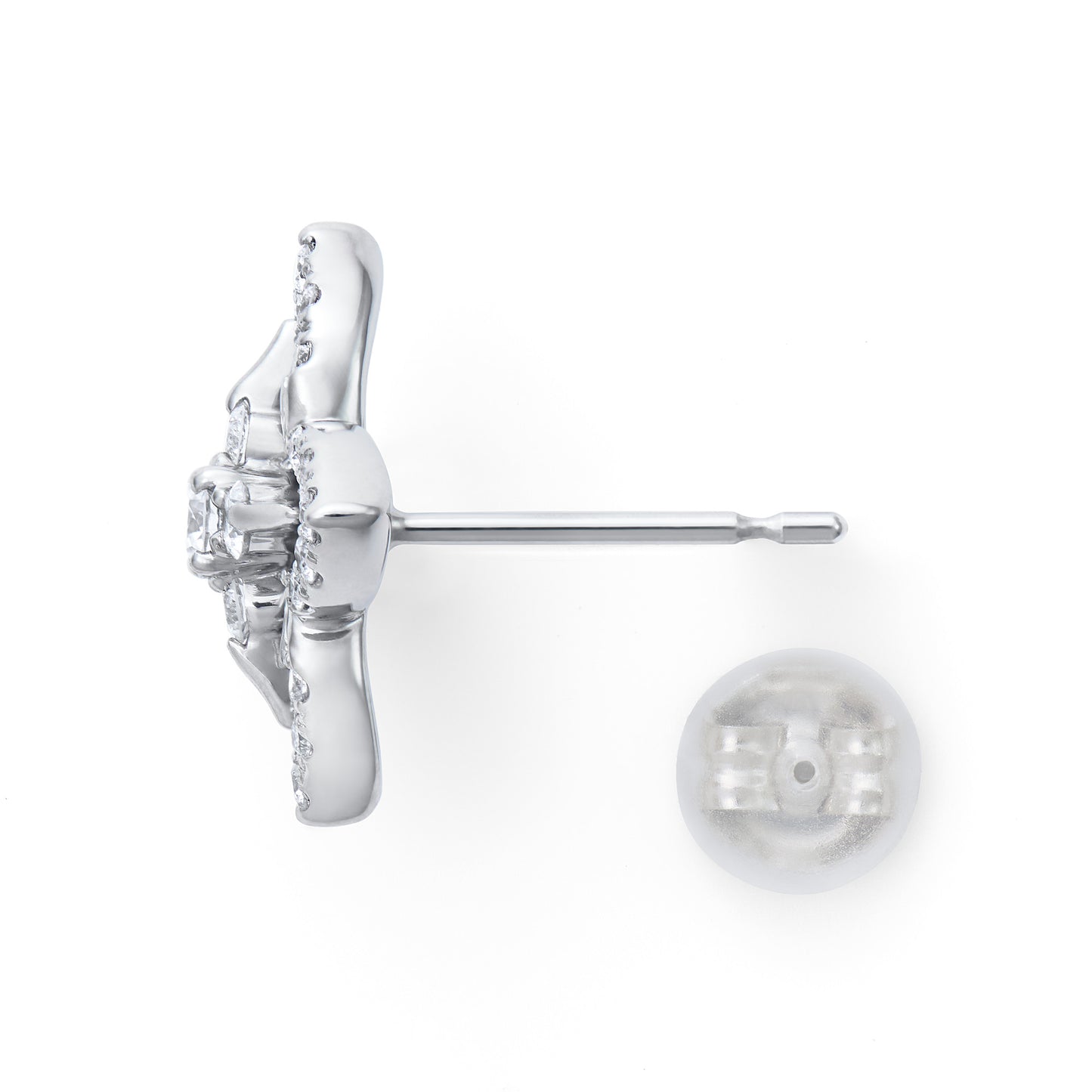 フロリアード プラチナ ダイヤモンドピアス