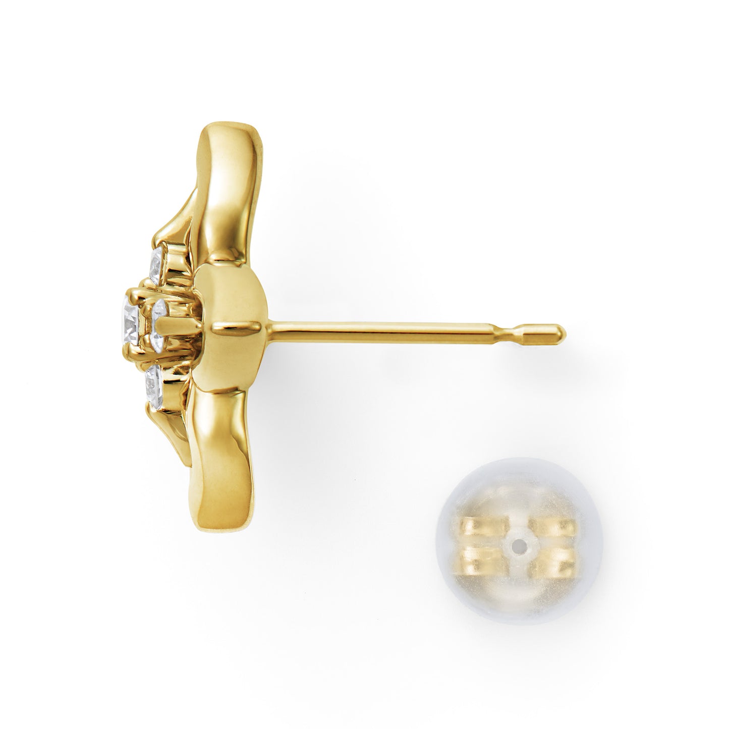 フロリアード K18イエローゴールド ダイヤモンドピアス