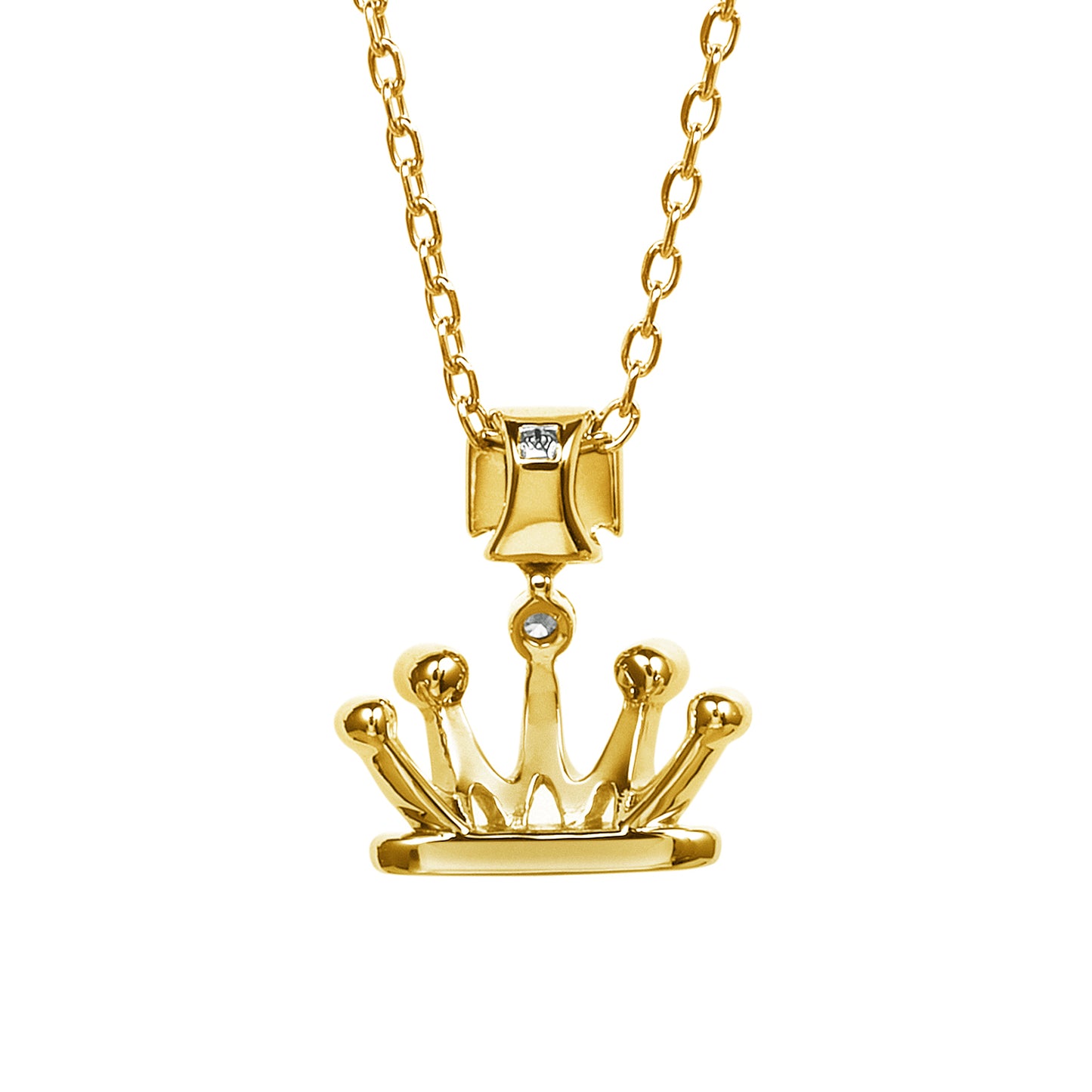 クラウン K18イエローゴールド ダイヤモンドペンダント