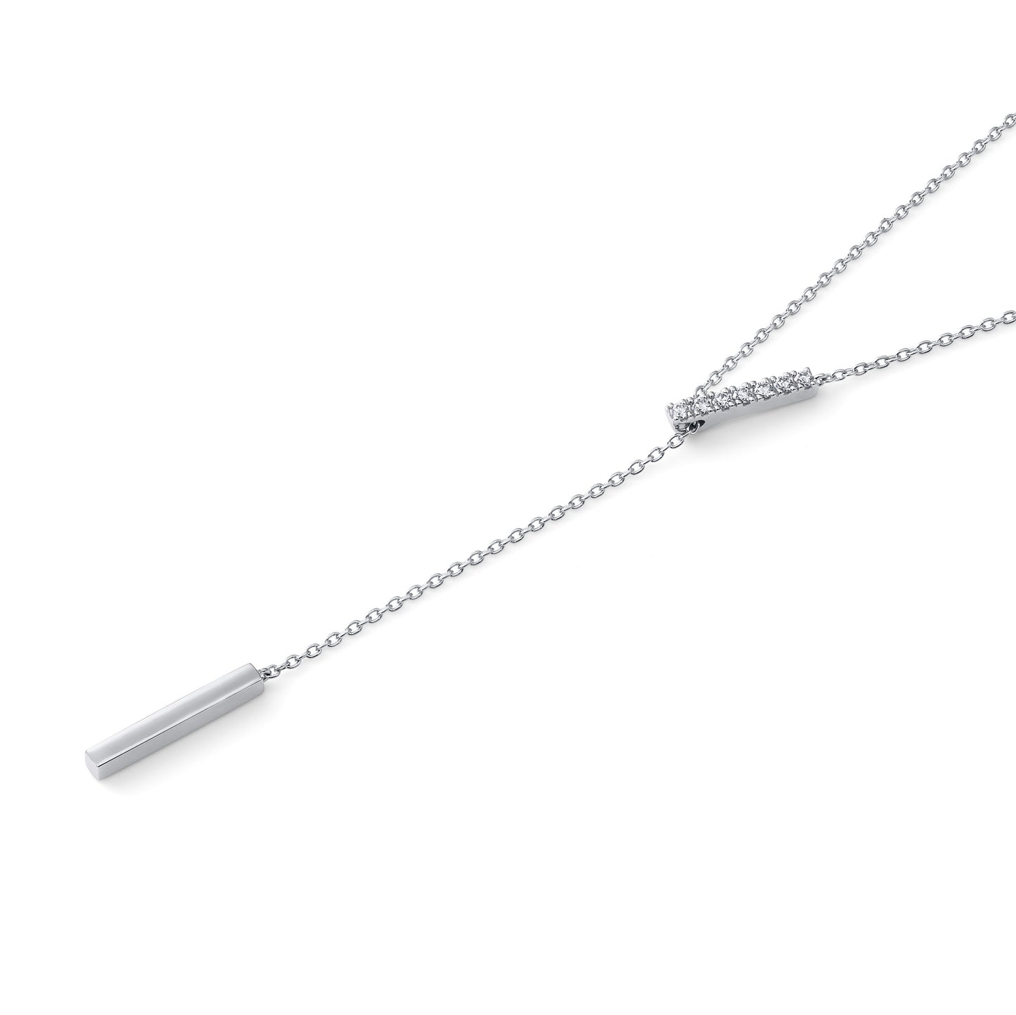 ライン プラチナ ダイヤモンドペンダント