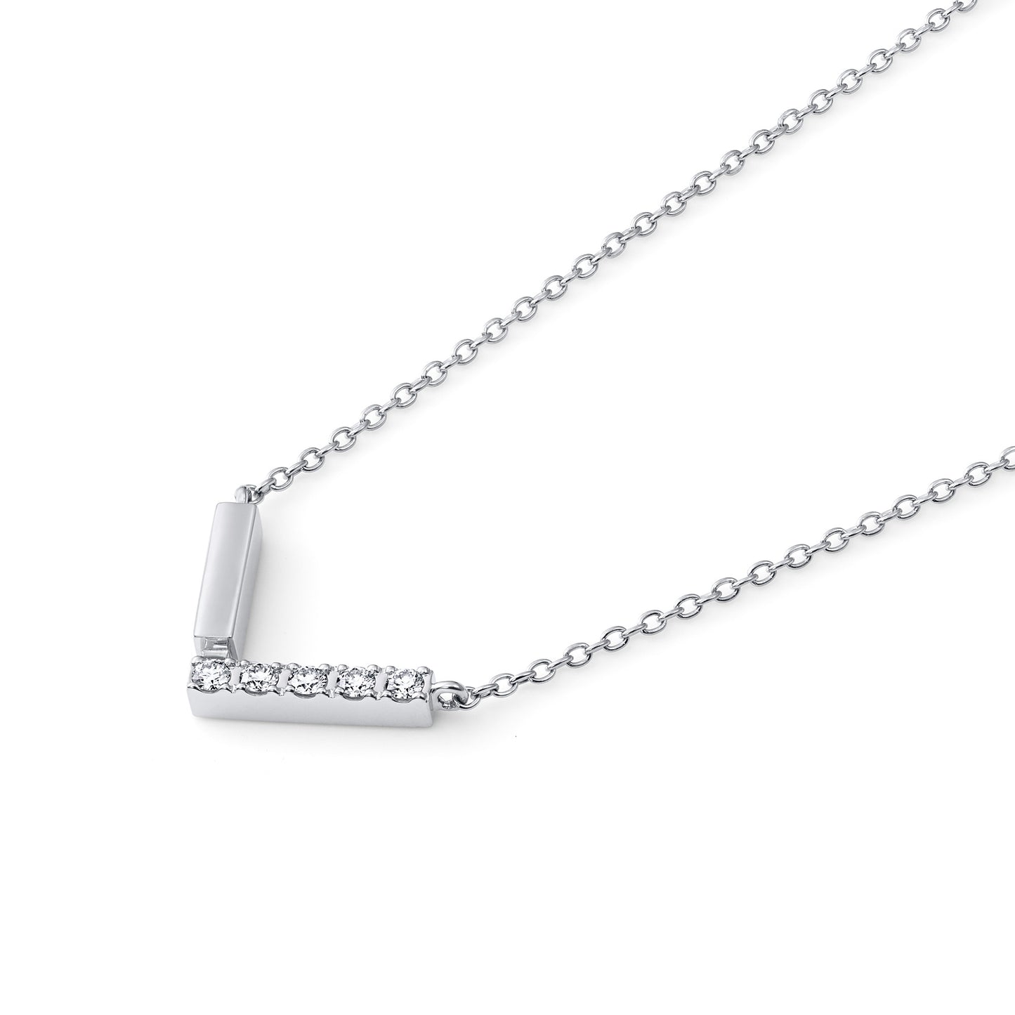 ライン プラチナ ダイヤモンドペンダント