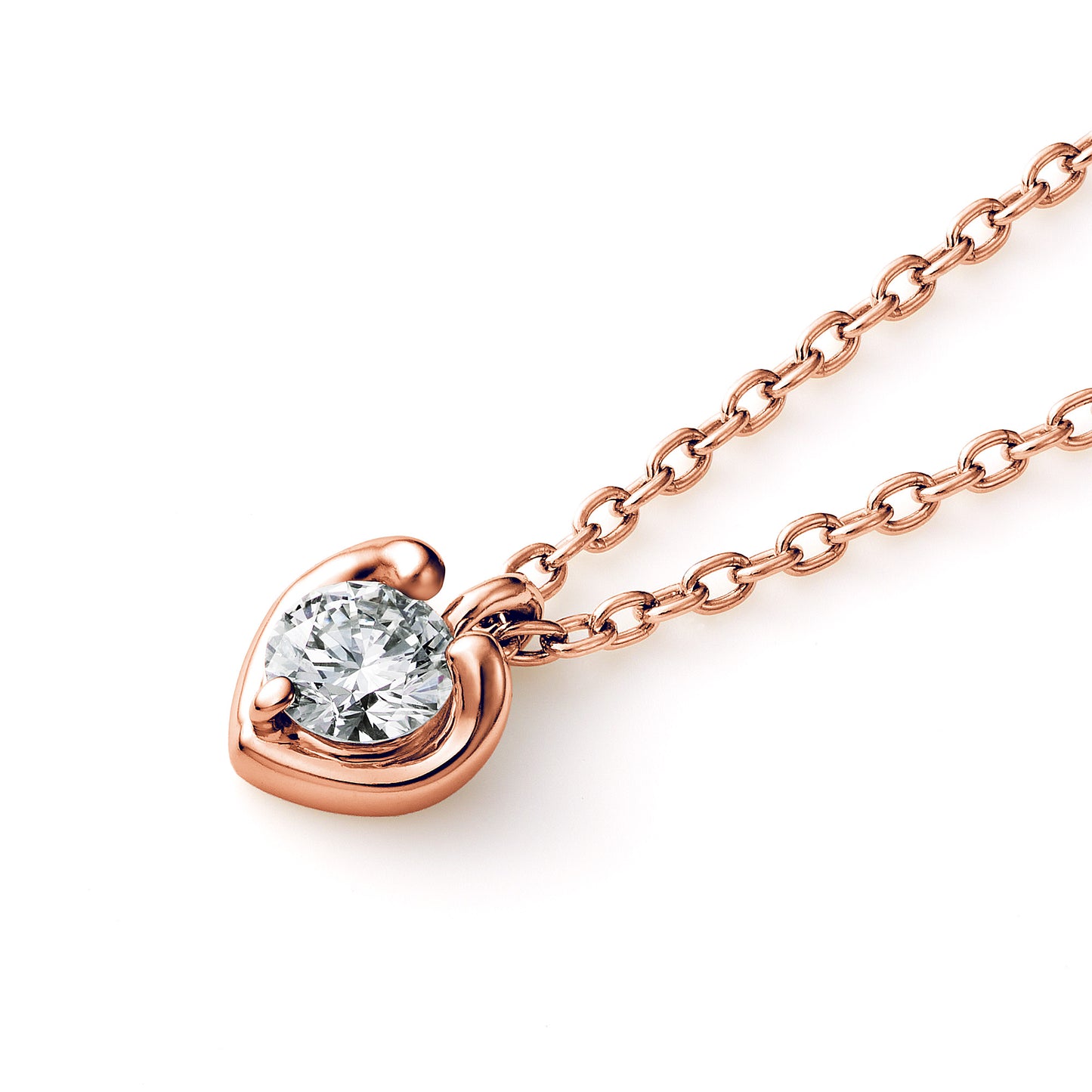 ハート型 プラチナ ダイヤモンドペンダント0.12ct/刻印可│ロイヤルアッシャー