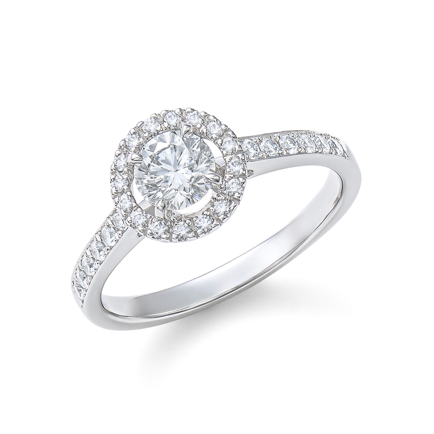 ロイヤル・アッシャー・ブリリアントカット プラチナ ダイヤモンドリング