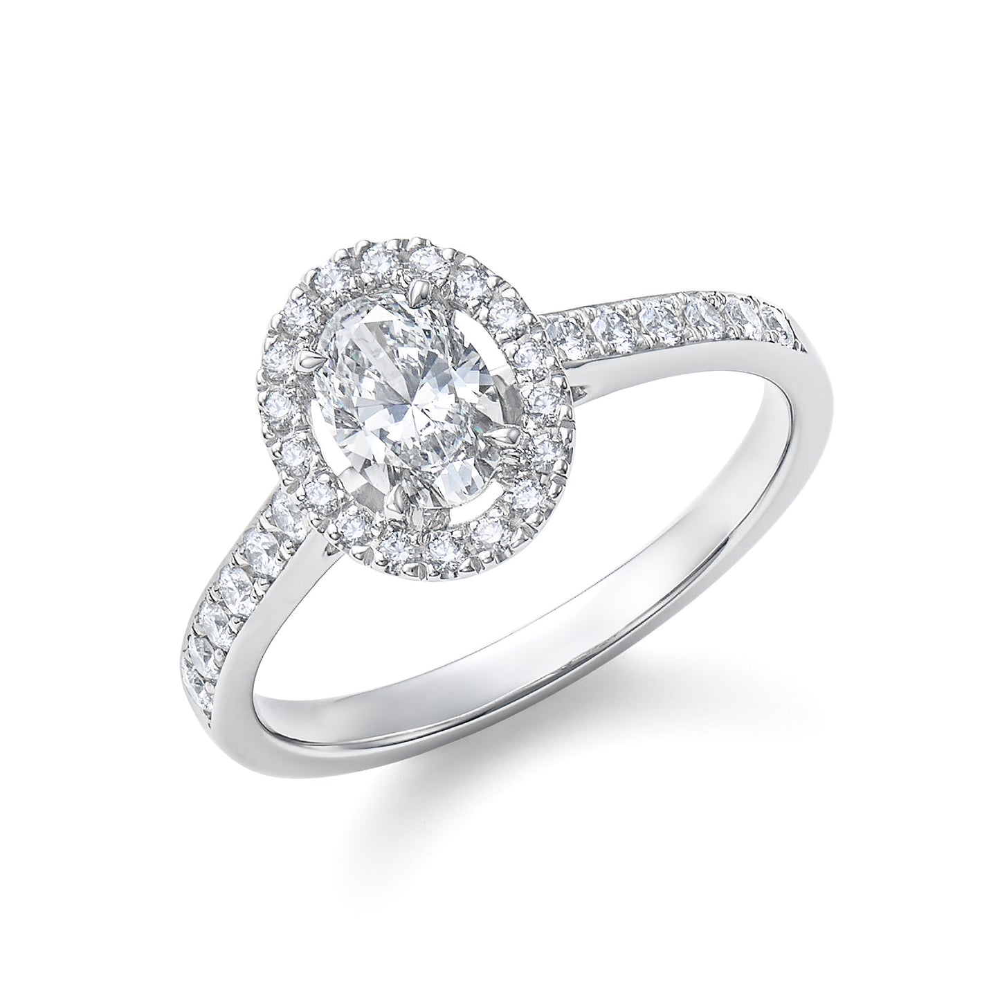 ロイヤル・アッシャー・オーバルカット プラチナ ダイヤモンドリング