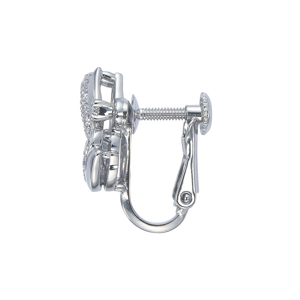 フロリアード プラチナダイヤモンドイヤリング│ロイヤルアッシャー