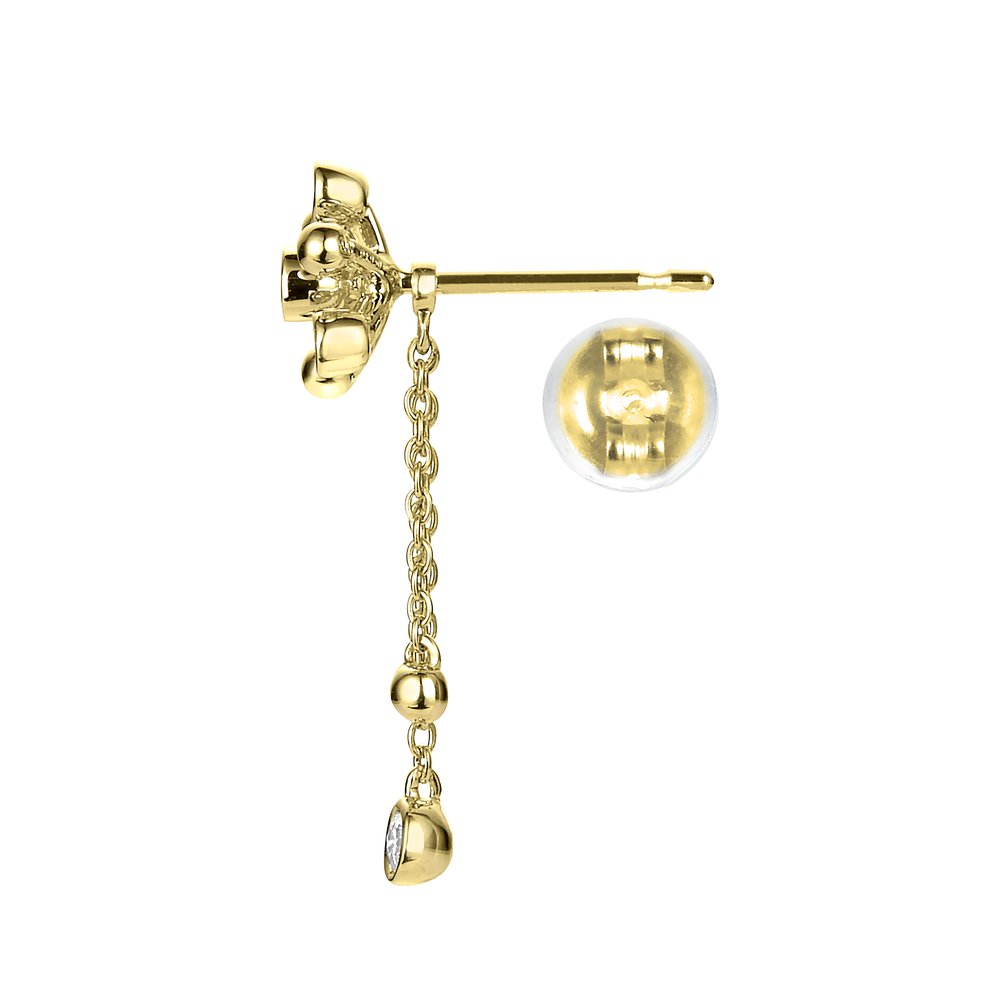 モダンライト K18イエローゴールド ダイヤモンド2WAYピアス│ロイヤルアッシャー