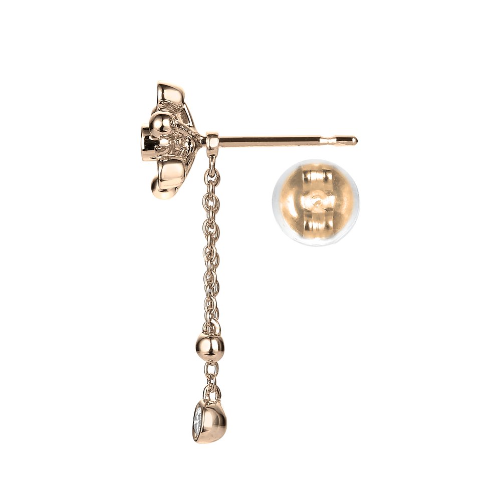 モダンライト K18ピンクゴールド ダイヤモンド2WAYピアス│ロイヤルアッシャー