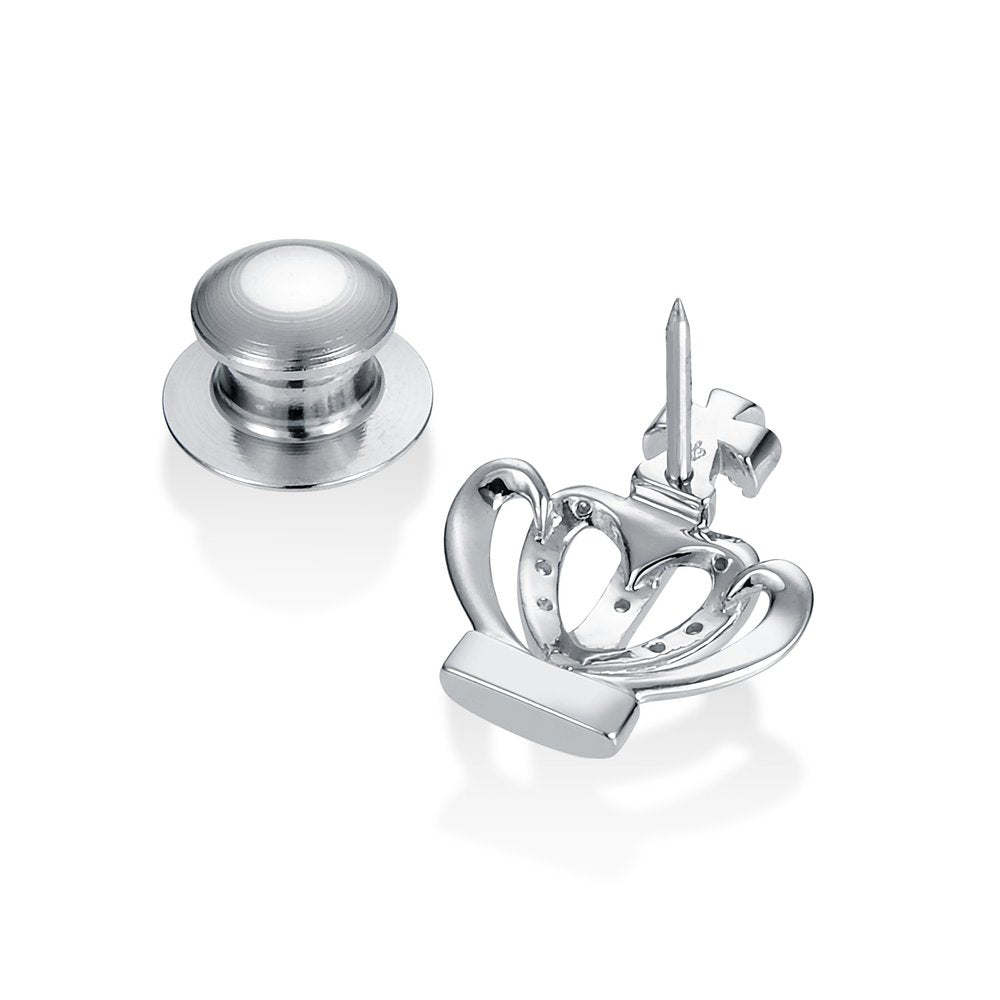 クラウン プラチナ ダイヤモンドピンブローチ│ロイヤルアッシャー