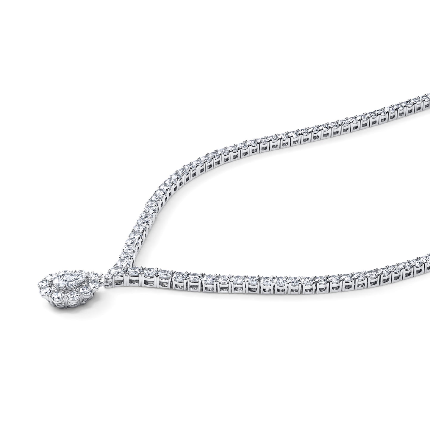 ロイヤル・アッシャー・ペアシェイプカット ネックレス