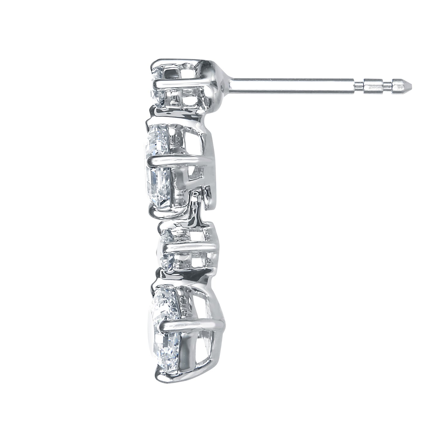 ロイヤル・アッシャー・カット プラチナ ダイヤモンドピアス│ロイヤルアッシャー