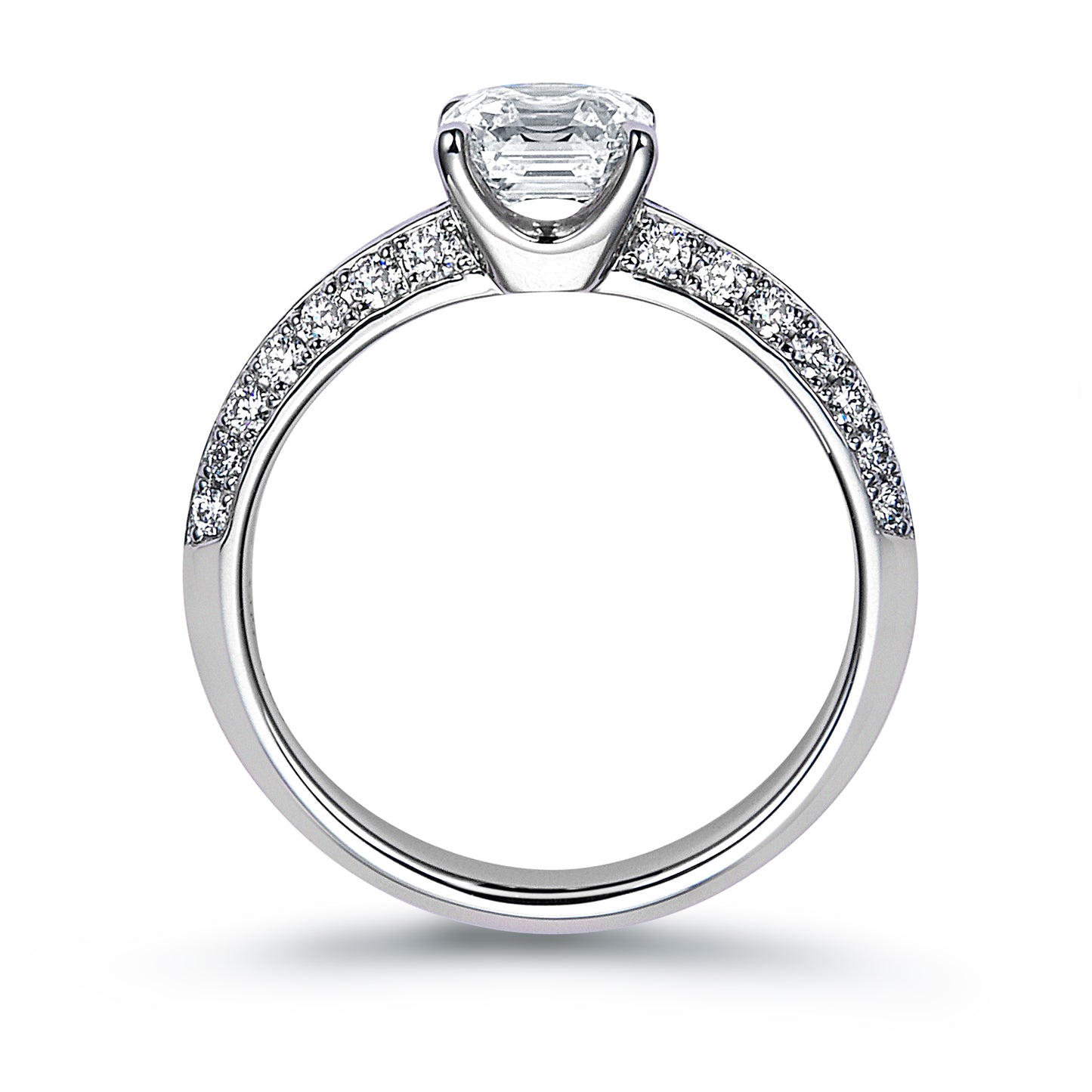 ロイヤル・アッシャー・カット プラチナ ダイヤモンドリング│ロイヤルアッシャー