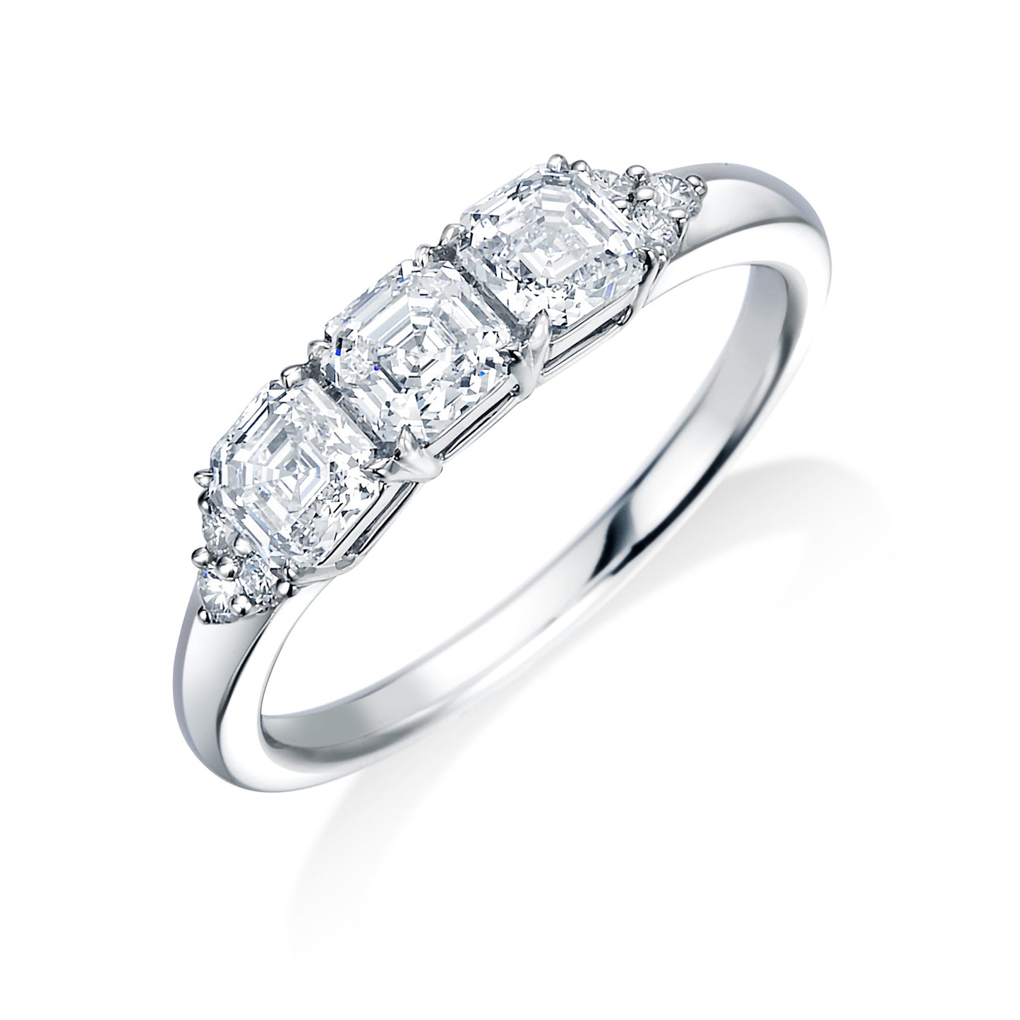 ロイヤル・アッシャー・カット プラチナ ダイヤモンドリング│ロイヤルアッシャー