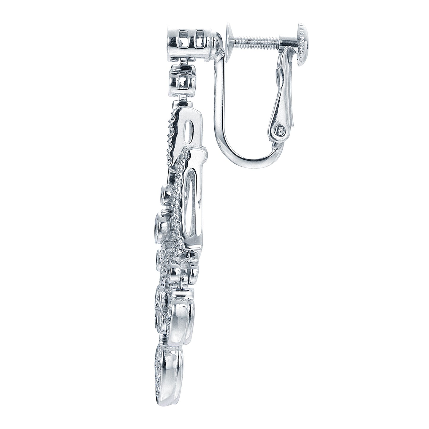 シャンデリア プラチナ ダイヤモンドイヤリング│ロイヤルアッシャー