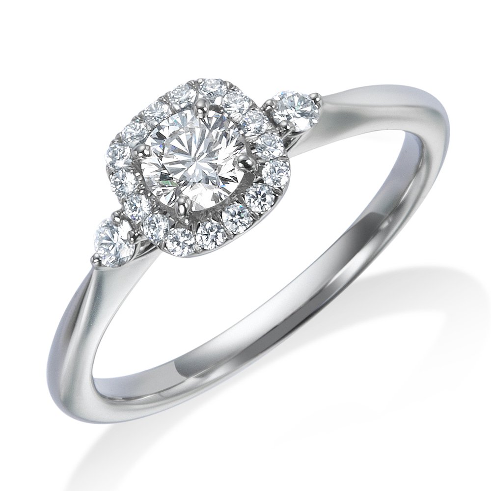 ロイヤル・アッシャー・ブリリアントカット プラチナ ダイヤモンドリング│ロイヤルアッシャー