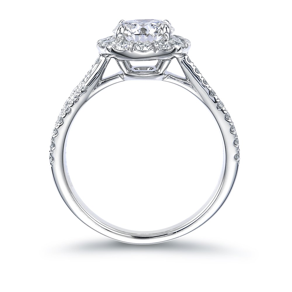 ロイヤル・アッシャー・ブリリアントカット プラチナ ダイヤモンドリング│ロイヤルアッシャー