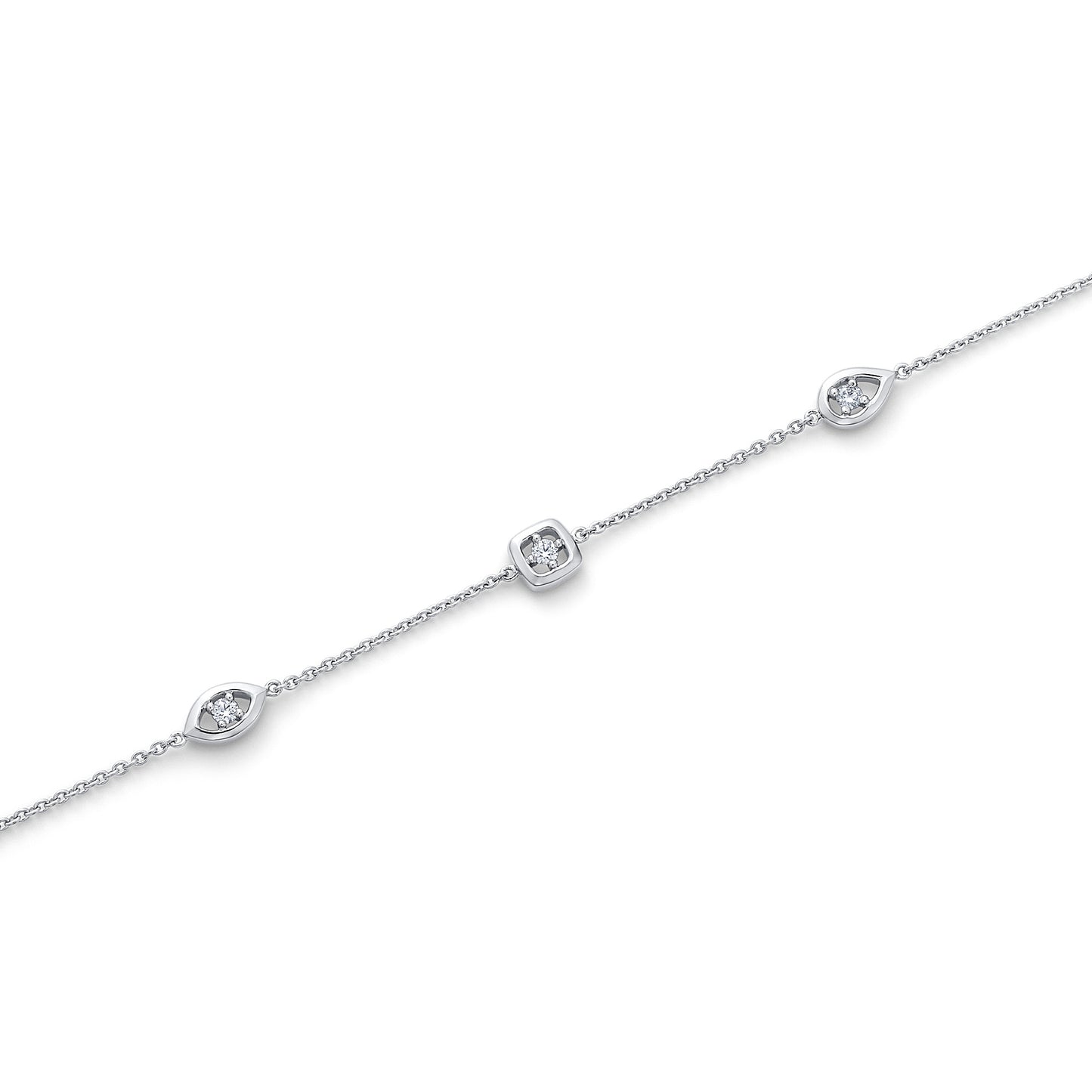 ナインシェイプス® プラチナ ダイヤモンドブレスレット