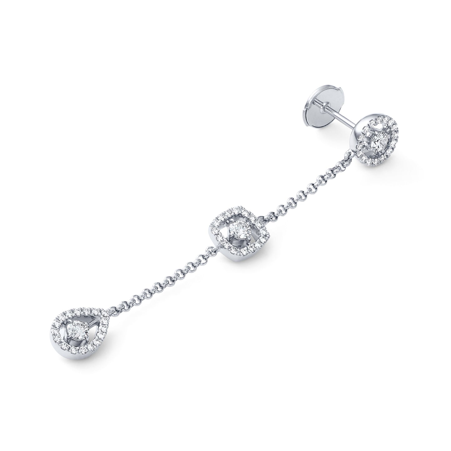 ナインシェイプス® プラチナ ダイヤモンドピアス