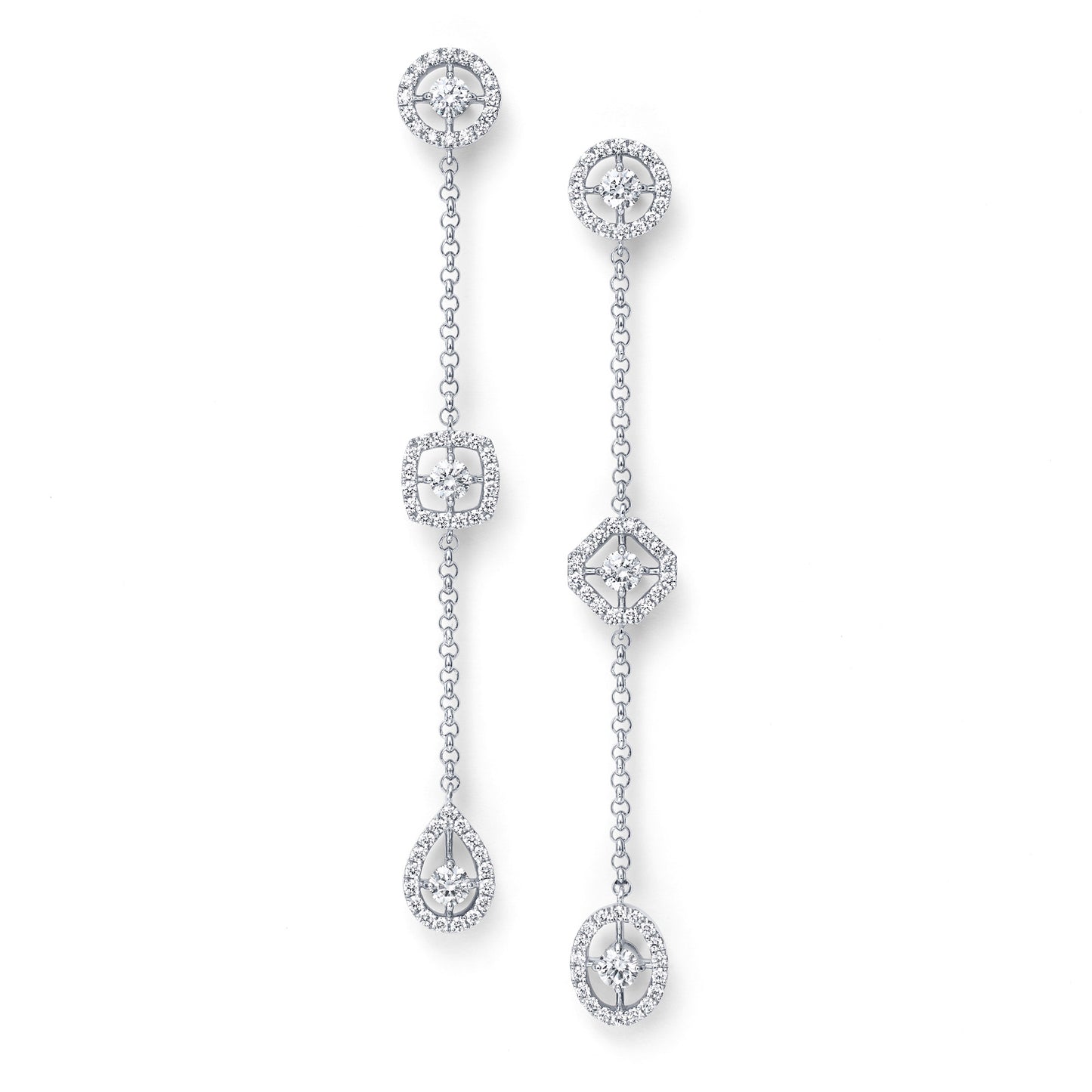 ナインシェイプス® プラチナ ダイヤモンドピアス