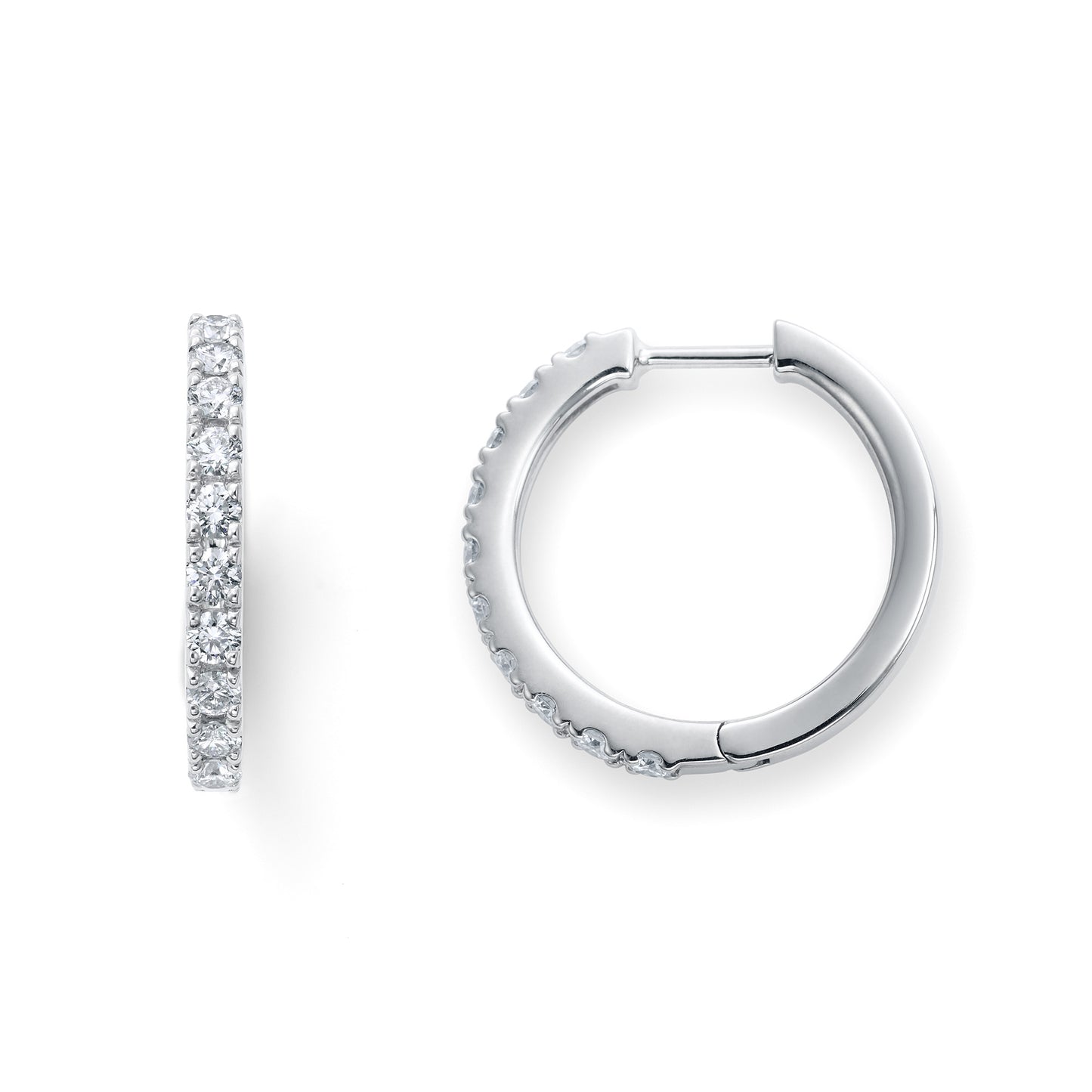 エーデル プラチナ ダイヤモンドフープピアス