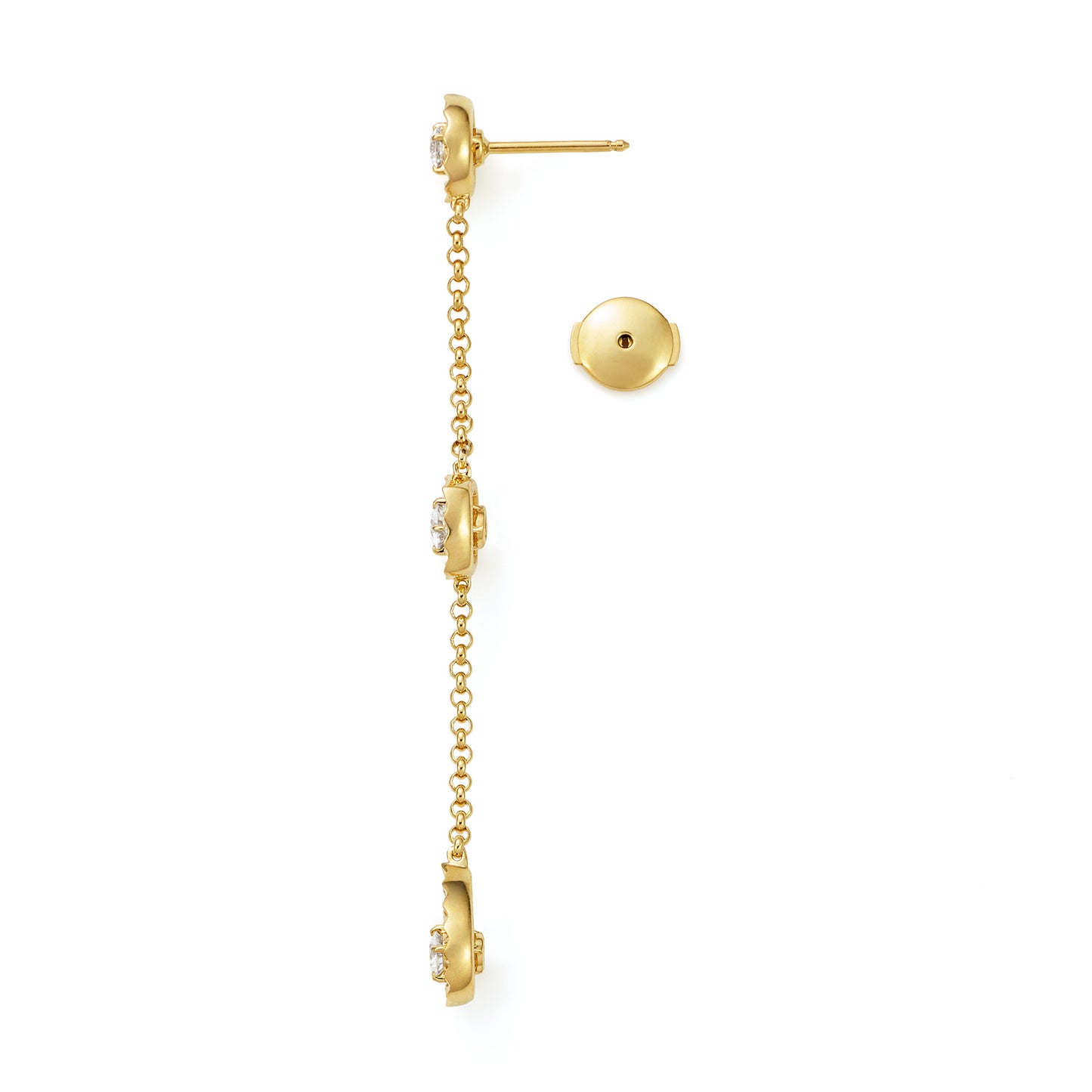 ナインシェイプス® K18 イエローゴールド ダイヤモンドピアス