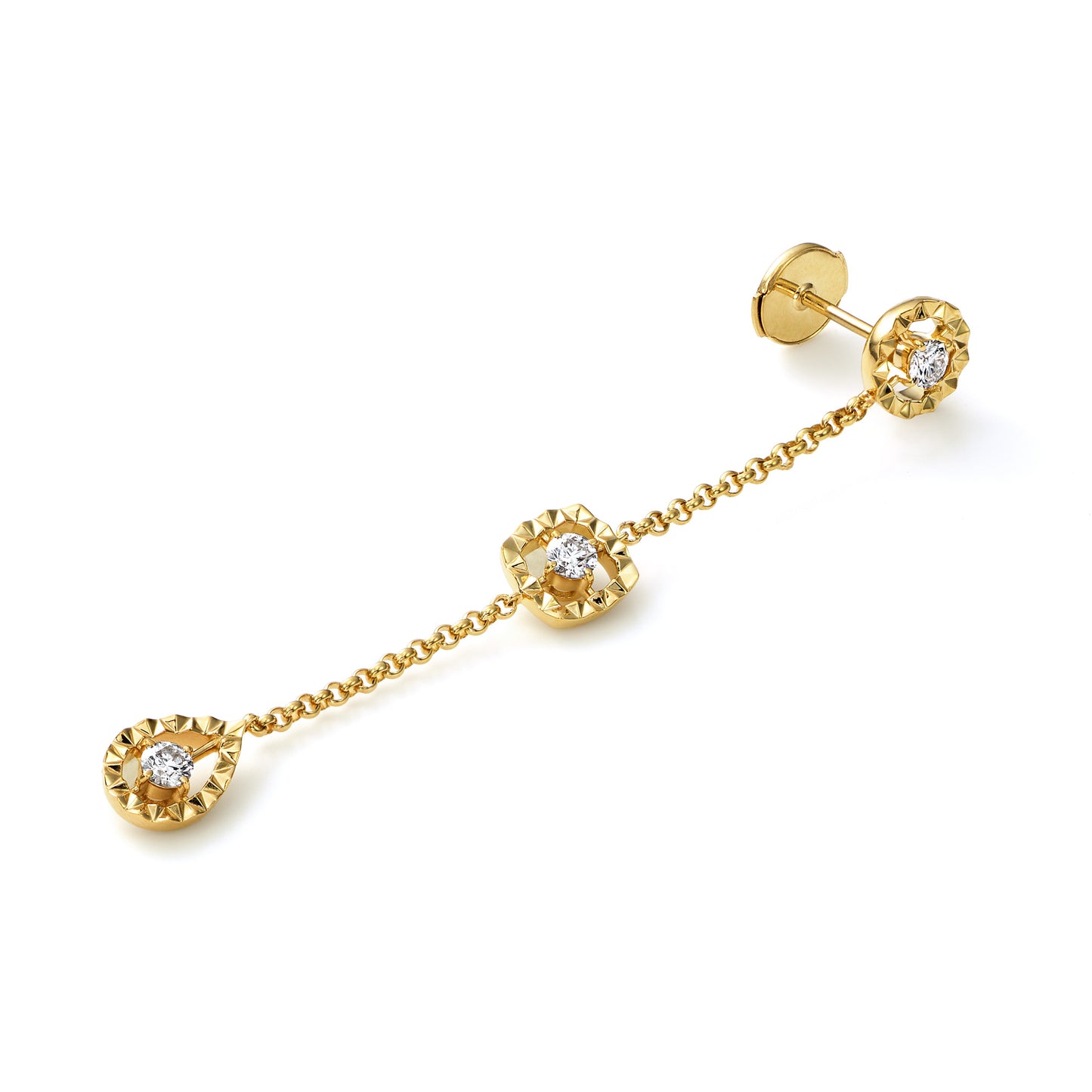 ナインシェイプス® K18 イエローゴールド ダイヤモンドピアス