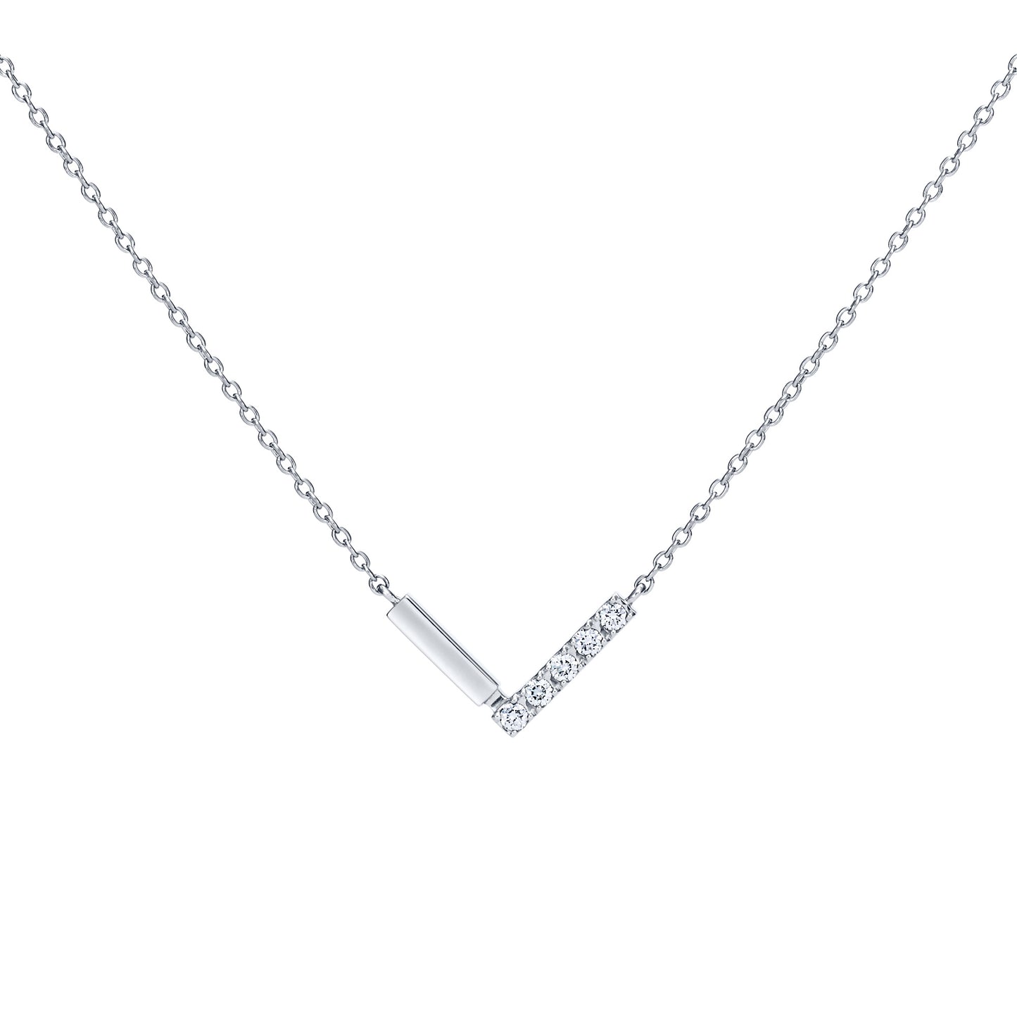 ライン プラチナ ダイヤモンドペンダント