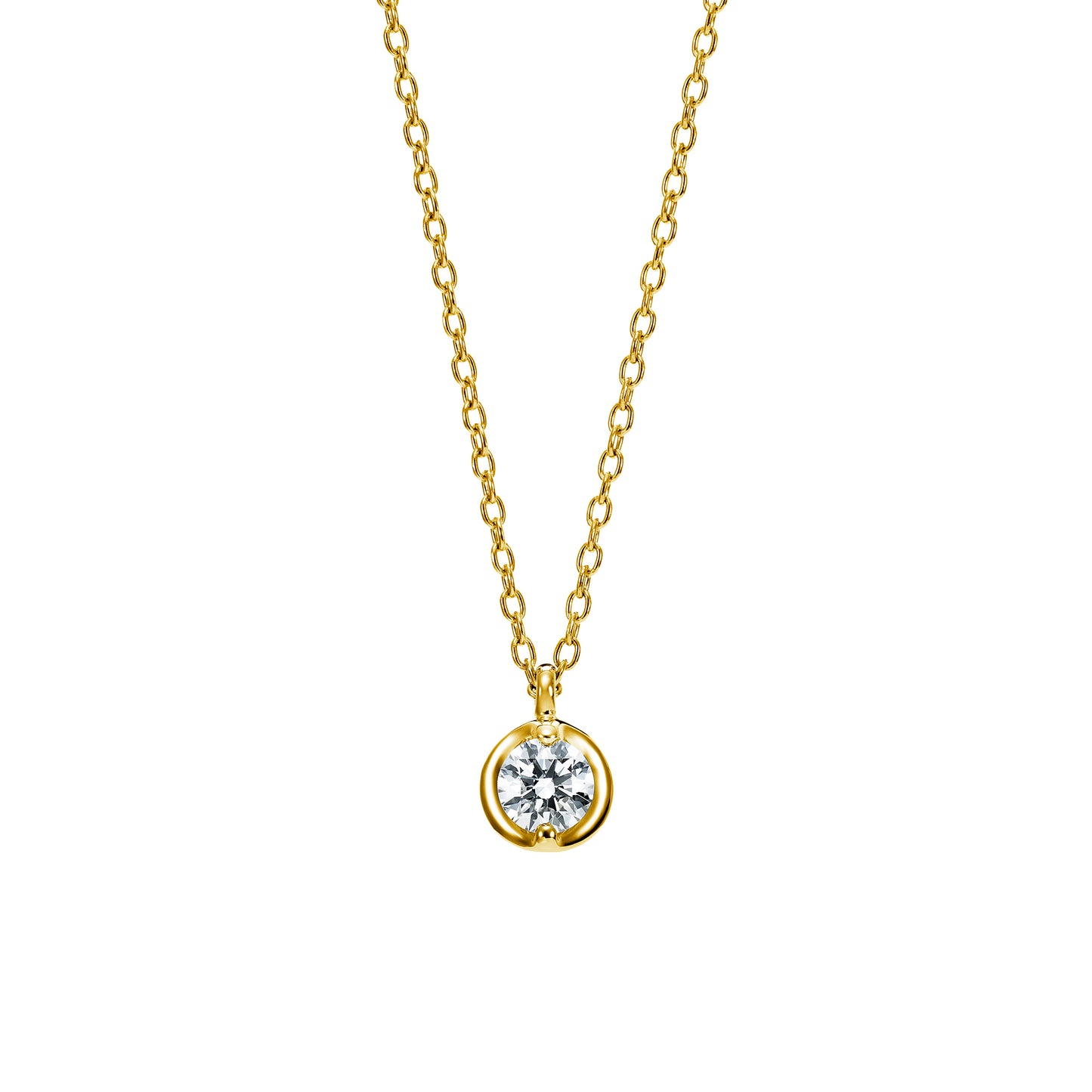 エーデル K18イエローゴールド ダイヤモンドペンダント0.15ct