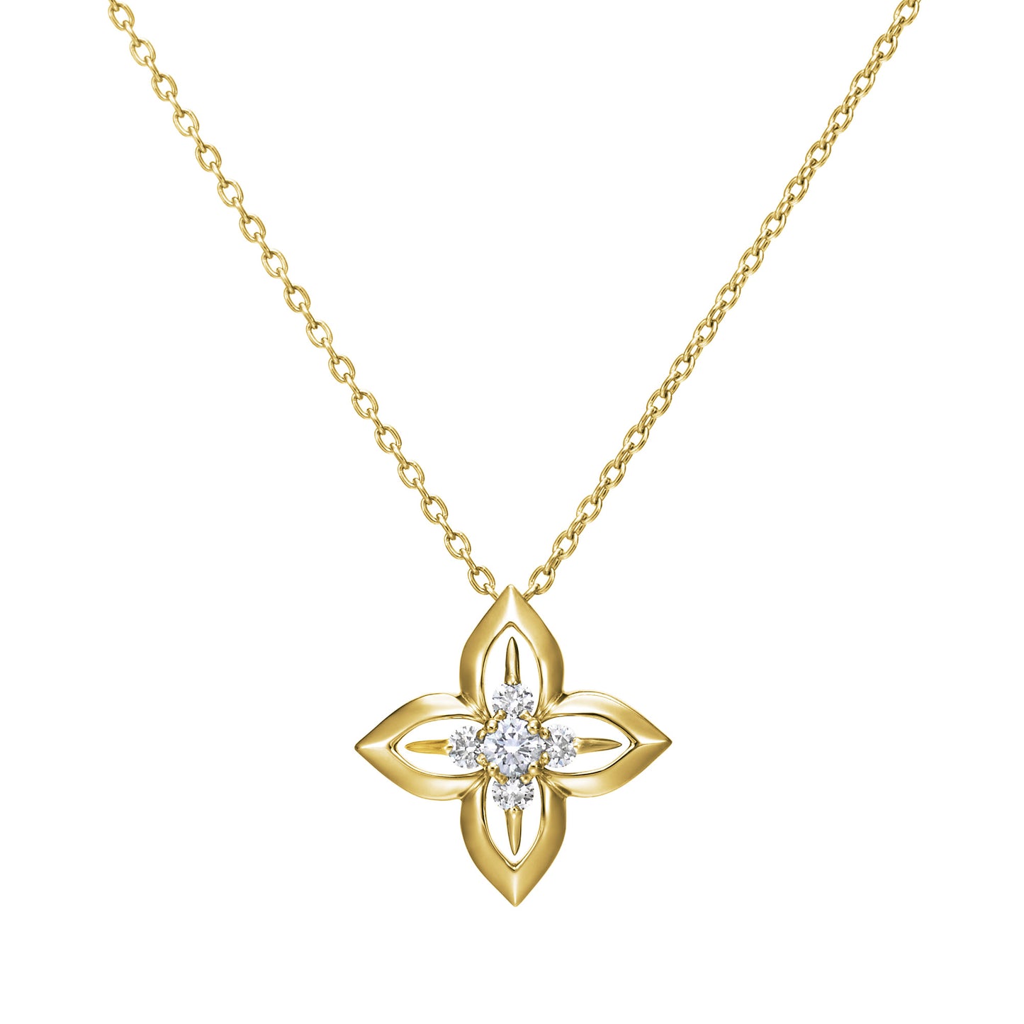 フロリアード K18イエローゴールド ダイヤモンドペンダント