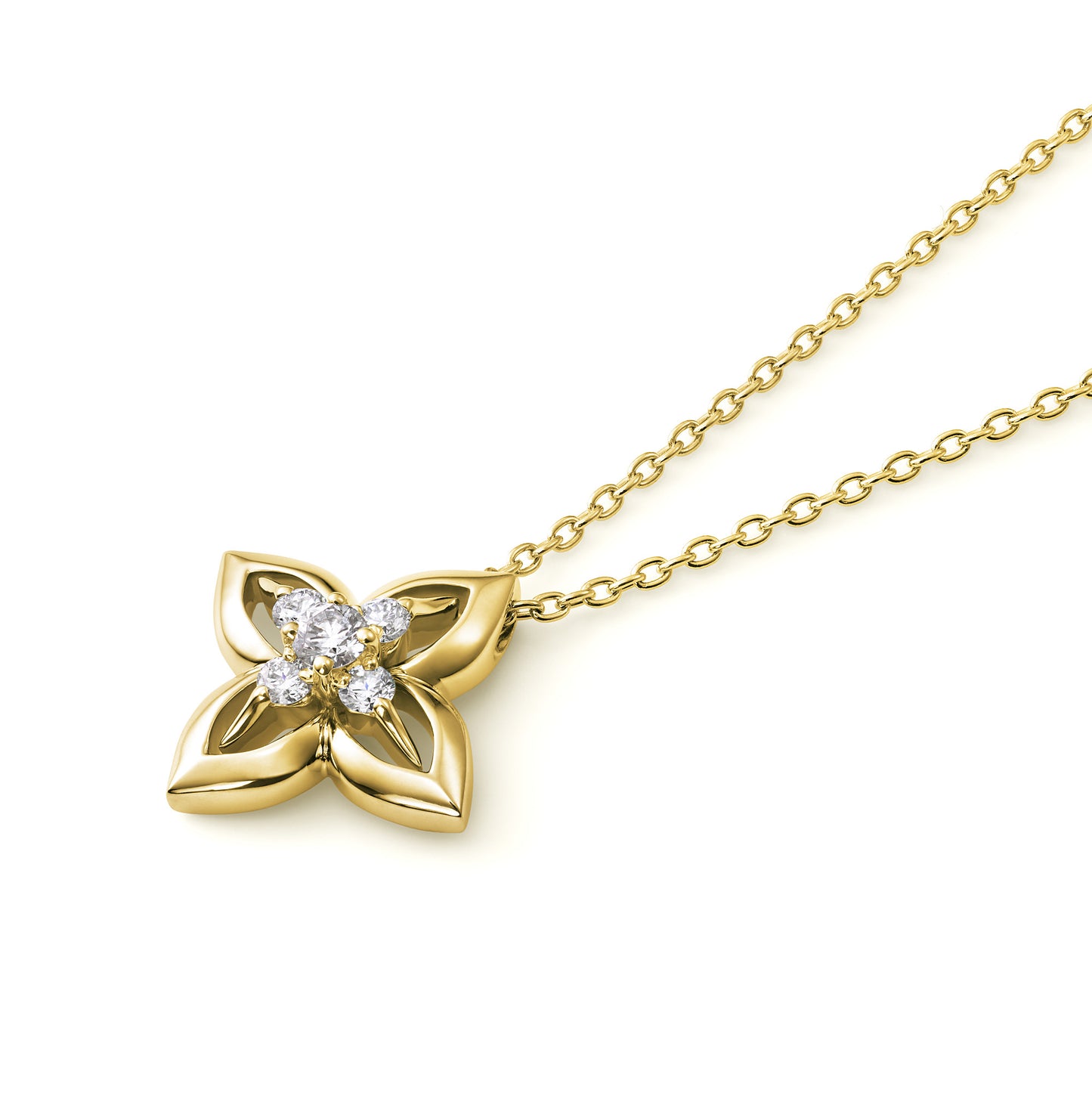 フロリアード K18イエローゴールド ダイヤモンドペンダント