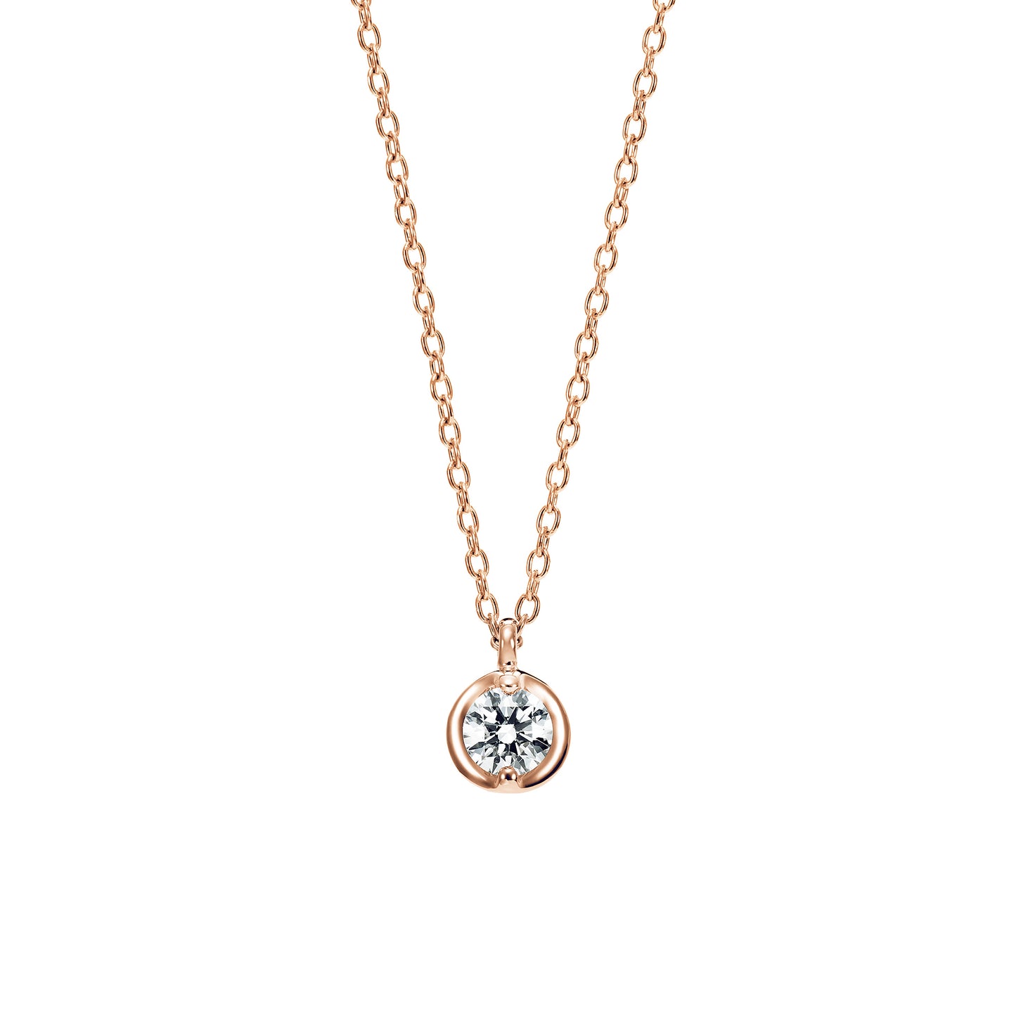 エーデル K18ピンクゴールド ダイヤモンドペンダント0.15ct