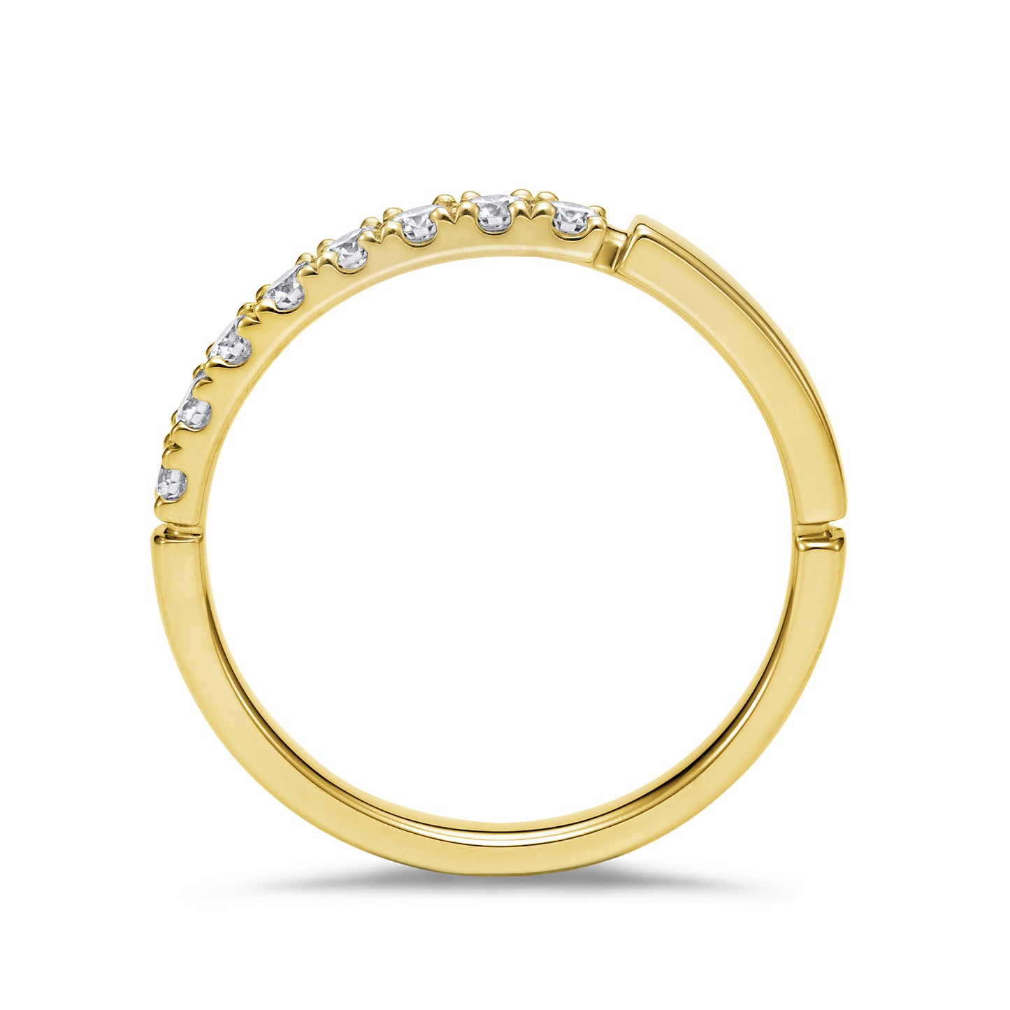 ライン K18イエローゴールド ダイヤモンドリング