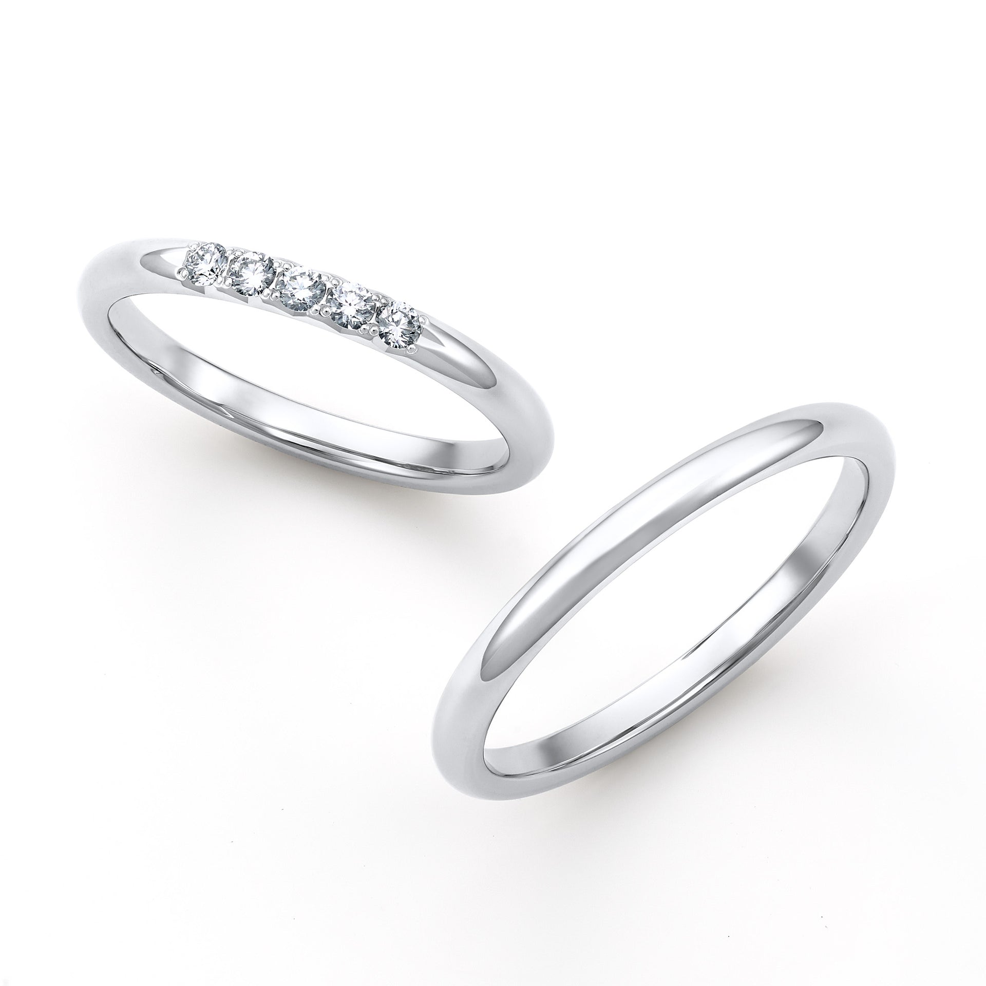 WRB915/WRA904-ロイヤル・アッシャー ピュールプラチナ結婚指輪 