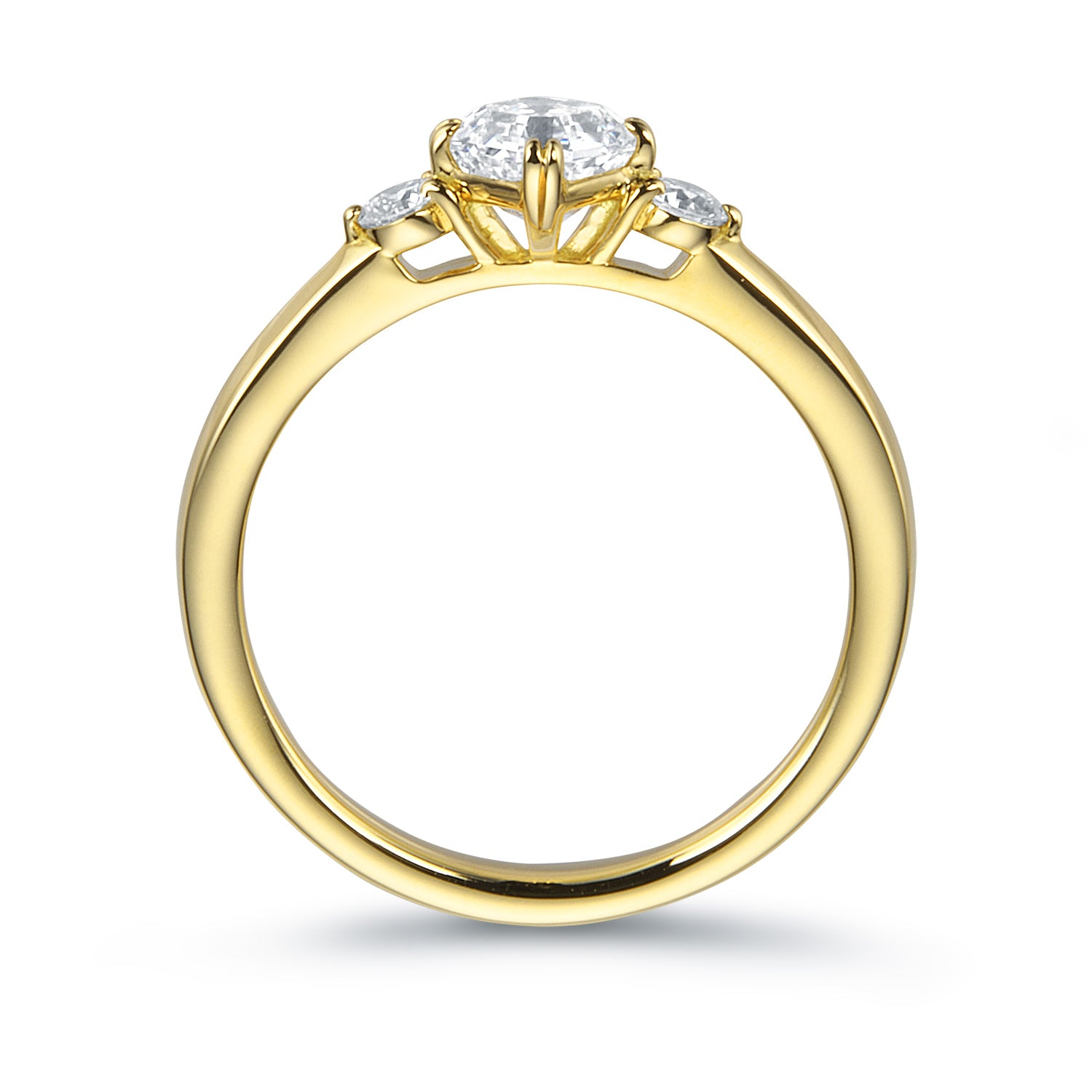 (Y041909)K18 YG リング ダイヤモンド イエローゴールド 指輪16000円